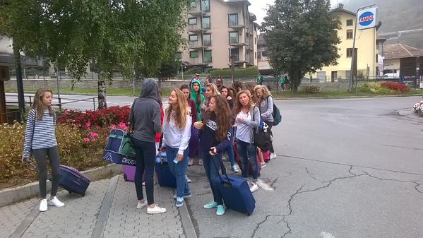 L'arrivo delle ragazze al Camp dello scorso anno